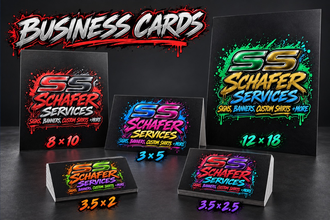 Business card sizes